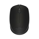 Logitech M171 Mouse Wireless per PC, Mac, Laptop, 2,4 GHz con Mini Ricevitore USB, Tracciamento Ottico, Durata della Batteria di 12 mesi, Ambidestro - Nero