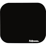 Fellowes Tappetino Mouse Soft in Blister, Durevole e Facile da Pulire, Superficie Antiscivolo, Mouse Pad Nero