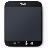 Vitafit 15kg Bilancia da Cucina Digitale, Bilancia Alimentare Elettronica Multifunzione in Grammi e Once, Graduazione Precisa 1g/0.1oz, Batterie Incluse, Nero