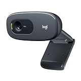 Logitech C270 Webcam HD, HD 720p/30fps, Videochiamate HD Widescreen, Correzione Automatica ‎Luminosità, Microfono Riduzione del Rumore, Skype, FaceTime, Hangouts, ‎WebEx,PC/Mac/Tablet/Chromebook