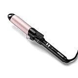 BaByliss Ferro arricciacapelli 38mm, Satin Touch, 10 temperature, riscaldamento rapido, supporto integrato, Nero e rosa, C338E