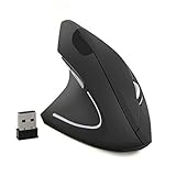 BeWishes Mouse ergonomico per mano sinistra, mouse ergonomico per mouse verticale senza fili per mancini 2.4G, 3 DPI regolabili (800/1200/1600), appositamente per mancini