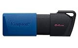 Kingston DataTraveler Exodia M PenDrive USB 3.2 Gen 1 DTXM/64GB - con cappuccio removibile (Nero + Blu)