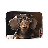 Custodia per Computer Portatile Dachshund Book Borsa Porta Resistente Comfyable Custodia per Laptop, per Computer, Notebook, Travel, 15In