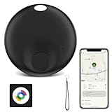 Android Smart Tracker Tag, Localizzatore Android Compatibile “Google Funzioni Trova” (Solo Android), Trova Oggetti e Chiavi/Bagagli/Portafogli/Valigia, Batteria Sostituibile 1 Nero
