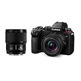 Panasonic DC-S5DWE-K Corpo macchina mirrorless Lumix S5D Full Frame, 24,2MP, registrazione 4K 60P, mirino Live View, Wi-Fi, Bluetooth, con Lente S-R1840E 18-40mm e S-S50ME 50mm, Nero, S5D (NUEVO)