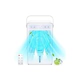 Condizionatore Portatile Silenzioso, Raffreddatore D'aria con 5 Velocità, 2 Modalità, Timer Di Spegnimento Automatico, 1500 Ml, Climatizzatore Portatile 4 in 1, Alimentato Tramite Usb