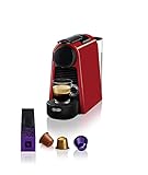 Nespresso Essenza Mini EN85.R, Macchina da caffè di De'Longhi, Sistema Capsule, Serbatoio acqua 0.6L, Ruby Red