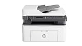 HP Laser MFP 137fnw Stampante Laser Multifunzione Monocromatica, Stampa, copia, scansione, fax, wireless, rete, Bianco/Grigio