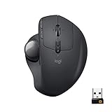 Logitech MX ERGO Mouse Trackball Wireless Ergonomico, Bluetooth o 2.4 GHz con Ricevitore USB Unifying, ‎Angolo Trackball Regolabile, Scorrimento Preciso, Batteria Ricarica USB-C, PC/Mac/iPadOS, Nero