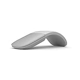 Microsoft, mouse ad arco grigio argento