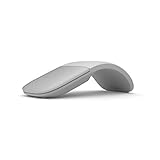 Microsoft, mouse ad arco grigio argento