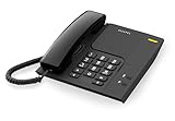 Alcatel T26 NERO Telefono fisso con Tasto di richiamata e indicatore luminoso di chiamata in arrivo, installabile a muro