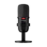 HyperX Solocast, Microfono da gaming, USB a condensatore, Sensore Tap-To-Mute, Registrazione 24bit/96 kHz, per Gaming, Streaming, Podcast, Twitch, Youtube, Compatibile con PC/PS5/PS4, USB-C, Nero