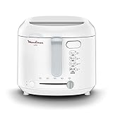 Moulinex AF2031 Friggitrice, Uno, Capacità di 1 Kg per 4 persone, Capacità olio 1,8 L, Bianco