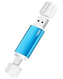 Onbqurg Chiavetta USB C 128 GB 2.0, Pen Drive, OTG Pennetta USB per Type C Smartphones, Laptops, Tablets, PC, Auto (Blu)