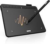 UGEE S640 Tavoletta Grafica da 6,3x4 Pollici di Area Attiva, Tavola Grafica con 10 Tasti di Scelta Rapida, Penna Senza Batteria con 8192 Livelli di Pressione
