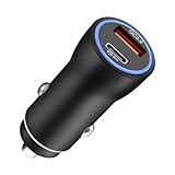 Hoppac Caricabatterie Auto, Caricatore Presa USB C Fast Charge, Doppia Porta, Accessori Accendisigari QC 18W, PD 30W Caricabatterie Per iphone Pro/Max14/13/12/Samsung/Huawei/Xiaomi