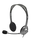 Logitech H111 Cuffie Cablate per Computer, Stereo con Microfono, Cancellazione Rumore, ‎Jack Audio da 3.5 mm, PC/Mac/Laptop/Smartphone/Tablet, Nero