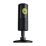 Razer Seiren Emote - PC Gaming USB Microfono per Streaming con Display di emoticon a LED 8 bit (Emoticons Reattive Allo Streaming, Microfono a Condensatore Cardioide) Nero