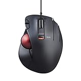 Elecom EX-G - Mouse trackball cablato, controllo ergonomico del pollice, sfera a rullo di tracciamento scorrevole, 5 pulsanti programmabili, scorrimento inclinabile, mouse per computer per PC Mac