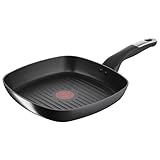 Lagostina Intensive Pro, Griglia Antiaderente 26x26 cm, Bistecchiera con Rivestimento Titanio Antigraffio, Cottura Rapida, Tecnologia Thermo-Signal,Adatta a Tutte le Fonti di Calore Inclusa Induzione
