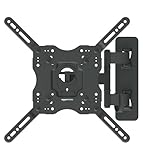 Amazon Basics Supporto da parete per TV orientabile, inclinabile, per TV o monitor piatti e curvi da 66-140 cm, fino a 36 kg, VESA massimo 400 x 400 mm, Nero
