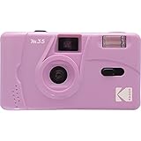 Kodak M35 DA00235, Macchina fotografica da 35 mm ricaricabile, con obiettivo grandangolare fisso, mirino ottico, flash integrato, batteria AAA, viola
