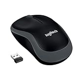 Logitech M185 Mouse Wireless, 2.4 GHz con Mini Ricevitore USB, Durata Batteria Fino a 12 Mesi, Rilevamento Ottico 1000 DPI, Ambidestro, PC/Mac/Laptop, Grigio