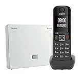 Gigaset AS690A IP BASE - Telefono VoIP - Supporta 6 portatili - Accesso ai contatti Google, Office 365, Nero [Compatibile in IT, DE, FR, NL, AUT, CHE]