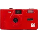 Kodak M35 DA00239, Macchina fotografica da 35 mm ricaricabile, con obiettivo grandangolare fisso, mirino ottico, flash integrato, batteria AAA, rosso