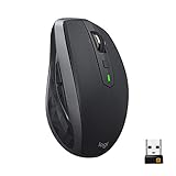 Logitech MX Anywhere 2S Mouse Wireless, Multidispositivo, Bluetooth o 2.4 GHz Wireless con Ricevitore USB Unifying, 4000 DPI su Ogni Superficie, 7 Pulsanti, Ricaricabile, PC/Mac/Laptop/iPadOS, Nero