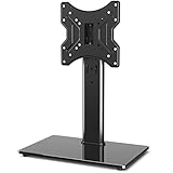RFIVER Supporto TV da Tavolo Piedistallo Universale per 23 a 43 Pollici Televisori, Base Girevole per TV Regolabile in Altezza per TV LCD/LED/OLED/Plasma/curvo fino a 30 kg