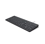 HP 150 Tastiera Cablata, Connessione con Cavo USB-A con la Lunghezza di 1 m, 12 Tasti Programmabili, Tastiera Qwerty, Layout Italiano, Compatibile con Windows 10 e 11, Nera