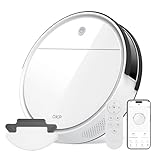 OKP K5B Robot Aspirapolvere e Mocio Ultra Sottile 7.7 cm, 2500Pa, Wi-Fi/App/Alexa, Adatto per Salviette Monouso, Ideale per Peli di Animali, Tappeti, Pavimenti Duri, Automatic Recharge