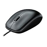 Logitech B100 Mouse USB Cablato, 3 Pulsanti, Rilevamento Ottico, Ambidestro, PC / Mac / ‎Laptop/Chromebook - ‎Nero