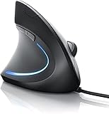 CSL - Nuovo Mouse Verticale per Mancini - Design ergonomico - Previene Il Disturbo del Tunnel Carpale sindrome RSI - rispettoso del Braccio - 5 Tasti