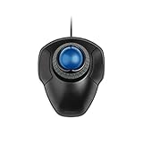 Kensington K72337EU Mouse Orbit, Mouse Cablato con Trackball, per PC, Mac e Windows, Rotella di Scorrimento, Design Ambidestro, Tracciamento Ottico, Blu, 40 mm