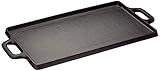 Baumalu 385224 - Bistecchiera in ghisa, Utilizzabile su entrambi i lati, Nero, 38 cm