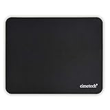 cimetech Tappetino per Mouse Confortevole Superficie Superfine in Fibra di Seta Liscia Sensori Base in Gomma Antiscivolo per Pulire Lavabile per Computer Portatile - Nero Black