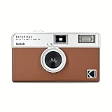 KODAK EKTAR H35 Fotocamera a pellicola half frame, 35 mm, riutilizzabile, senza messa a fuoco, leggera, facile da usare (marrone) (pellicola e batteria AAA non incluse)