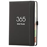 Agenda 2025-2026, A5, un giorno per pagina, pianifica l’anno da luglio 2025 a giugno 2026, etichette mensili, modello laterale colorato, passante per penna, tasca posteriore, chiusura con elastico