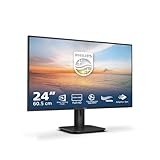 PHILIPS 24E1N1100A Monitor 24' 100Hz Frameless IPS FHD (1920x1080), 1ms (MPRT), Altoparlanti integrati, VGA, HDMI, Attacco VESA, 2023, Nero, altoparlante integrato