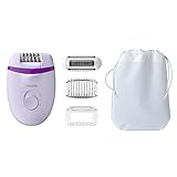 Philips Bre275/30 Satinelle Essential Epilatore Elettrico Compatto, 4 Accessori, ‎23.9 x 12.6 x 3.7 cm; 340 grammi