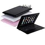 Bigmachine Computer portatile da 10 pollici Android 6.0 Quad core laptop mini netbook 8GB WIFI webcam YouTube Flash ultra-sottile (Nero)