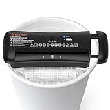 Bonsaii Distruggi Documenti, Taglio a Strisce 6mm, Fino a 6 Fogli, Compatibile con Cestini 28-42 cm, Distrugge Carta & Carte di Credito, Protezione da Surriscaldamento, 3 Modalità, S119-A