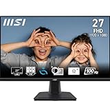 MSI PRO MP275 Monitor 27' FHD - Pannello IPS (1920 x 1080), 100 Hz, Schermo Eye-Friendly, Altoparlanti Integrati, Inclinabile - HDMI 1.4b, D-Sub (VGA).