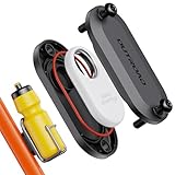 CITYWAY Supporto per bicicletta SmartTag2, supporto impermeabile IPX8 per localizzatore GPS per Galaxy Smart tag2, nascosto sotto il portaborraccia o da solo, viti di sicurezza estese M5 nere con