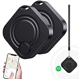 Localizzatori GPS Air Smart Tracker Tag - 2 Pezzi compatibile con Apple Dov'è (Solo IOS), per Portafogli, Chiavi, Zaini, Bagagli, Segnale Acustico, Posizionamento Globale, IP67, Batteria Sostituibile