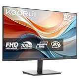 KOORUI E2212F Monitor PC 22 pollici, Full HD VA 100HZ, 5ms, 1920x1080, Schermo PC HDMI1.4 e VGA, VESA 100x100 mm, Inclinazione Regolabile, Pannello ultra Sottile